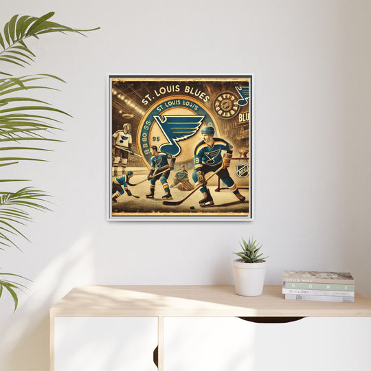 "Vintage St. Louis Blues"  - Matte Canvas, Framed