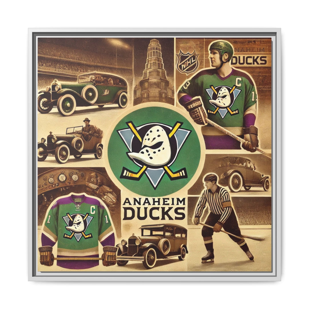 "Vintage Anaheim Ducks"  - Matte Canvas, Framed