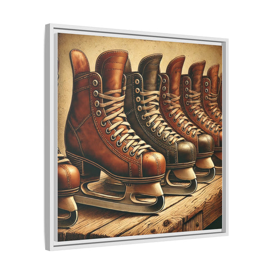 "Vintage Skates"  - Matte Canvas, Framed