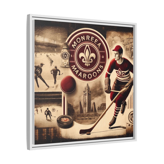 "Vintage Montreal Maroons"  - Matte Canvas, Framed