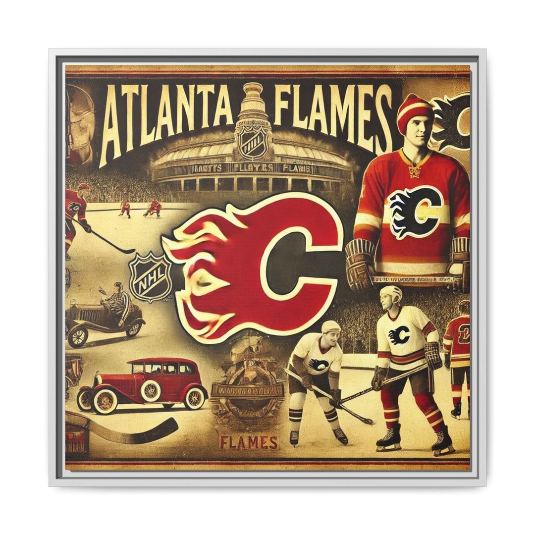 "Vintage Atlanta Flames"  - Matte Canvas, Framed