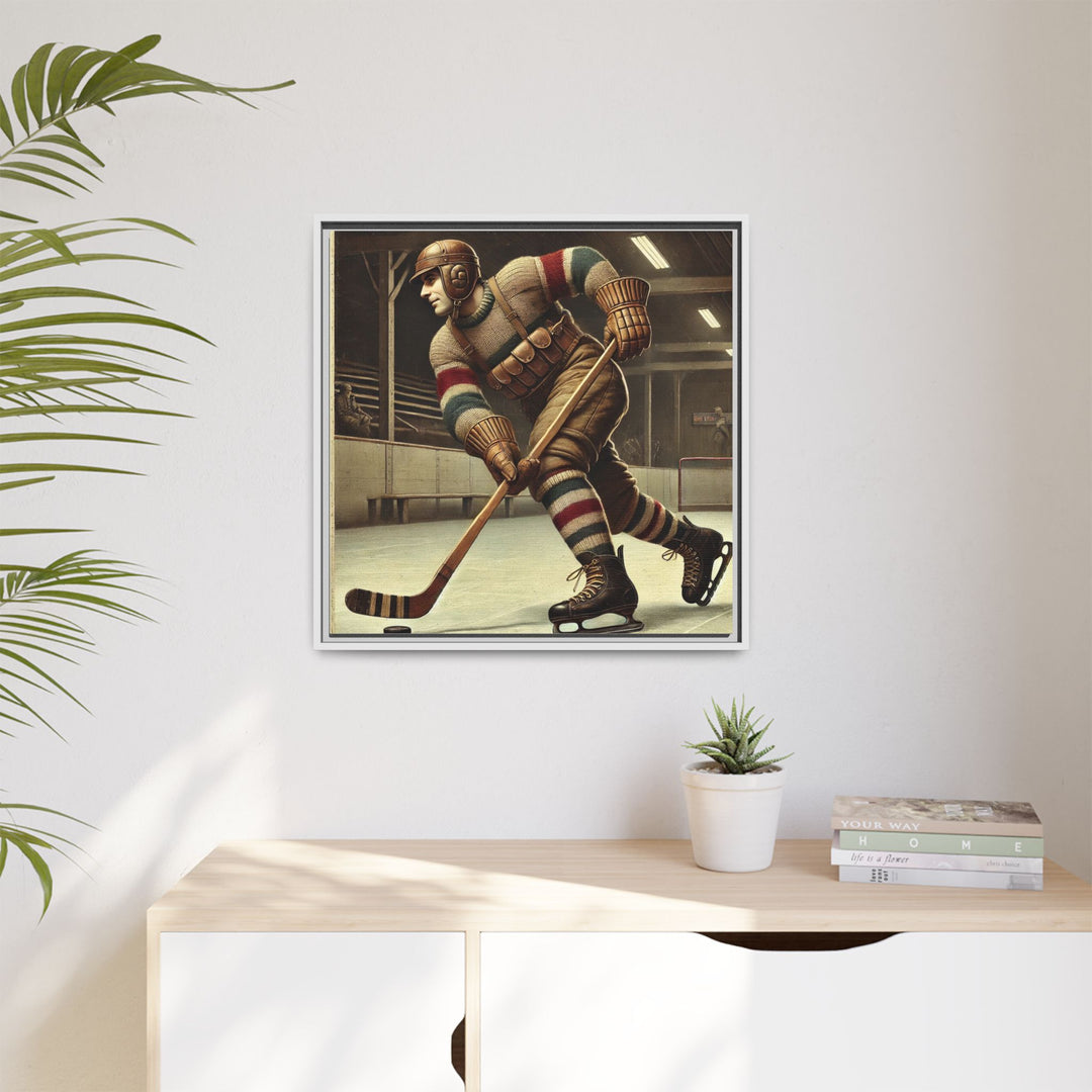 Vintage Player"  - Matte Canvas, Framed