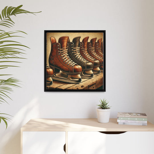 "Vintage Skates"  - Matte Canvas, Framed