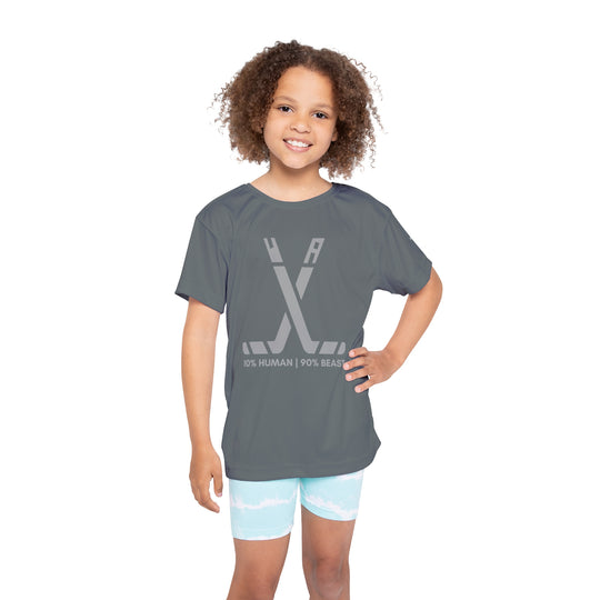 "10% Human, 90% Beast" - Kids Sports T-Shirt