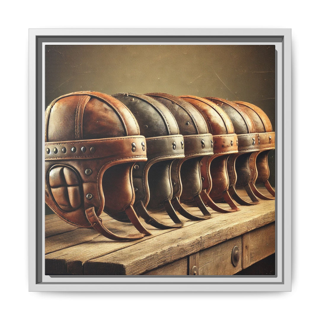 "Vintage Helmets  - Matte Canvas, Framed