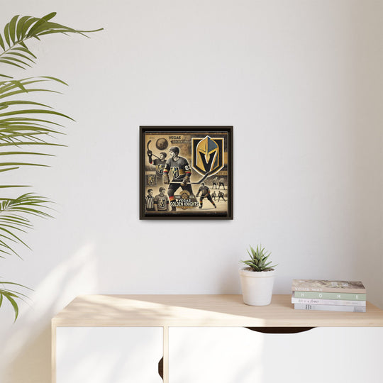 "Vintage Vegas Knights"  - Matte Canvas, Framed