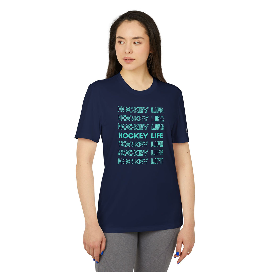 "Hockey Life Repeat" - adidas® Sport T-shirt