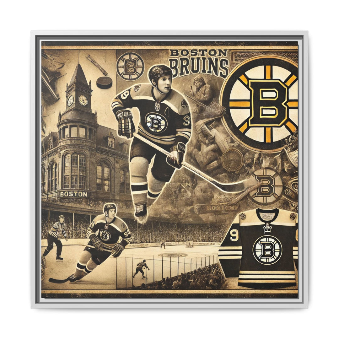 "Vintage Boston Bruins"  - Matte Canvas, Framed