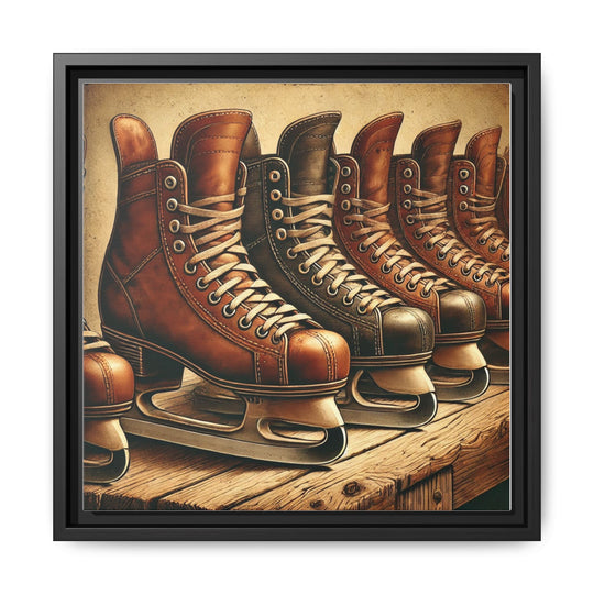 "Vintage Skates"  - Matte Canvas, Framed