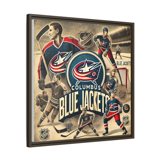 "Vintage Columbus Blue Jackets"  - Matte Canvas, Framed