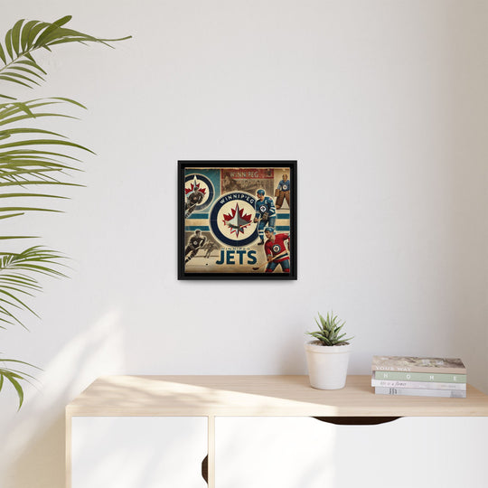 "Vintage Winnipeg Jets"  - Matte Canvas, Framed