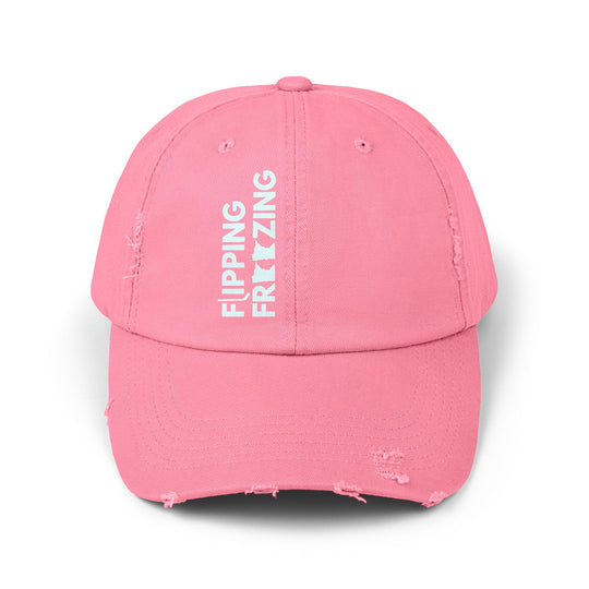 "Flippng Freezing" -  Distressed Cap