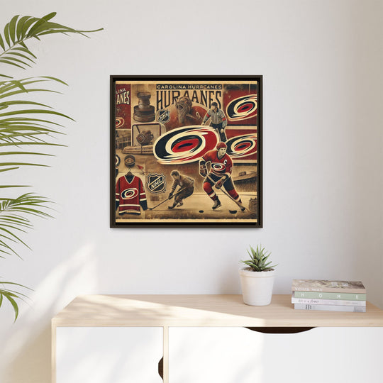 "Vintage Carolina Hurricanes"  - Matte Canvas, Framed