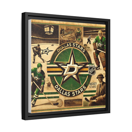"Vintage Dallas Stars"  - Matte Canvas, Framed