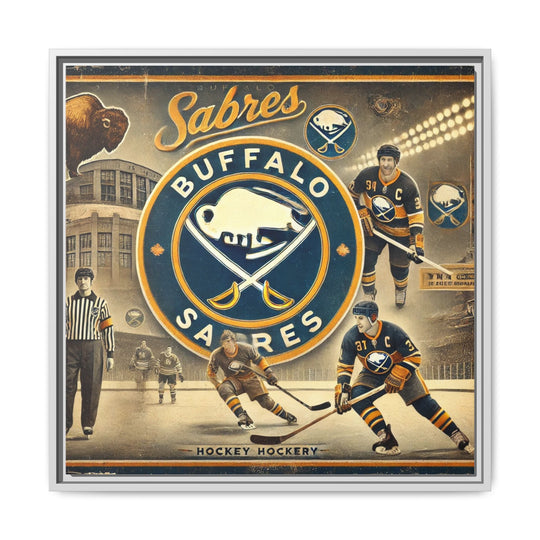 "Vintage Buffalo Sabres"  - Matte Canvas, Framed