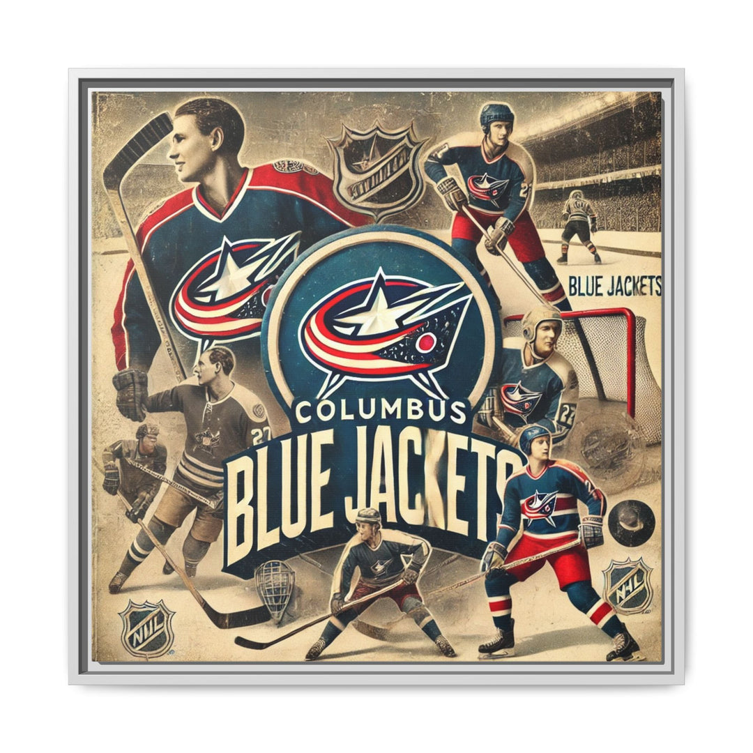 "Vintage Columbus Blue Jackets"  - Matte Canvas, Framed
