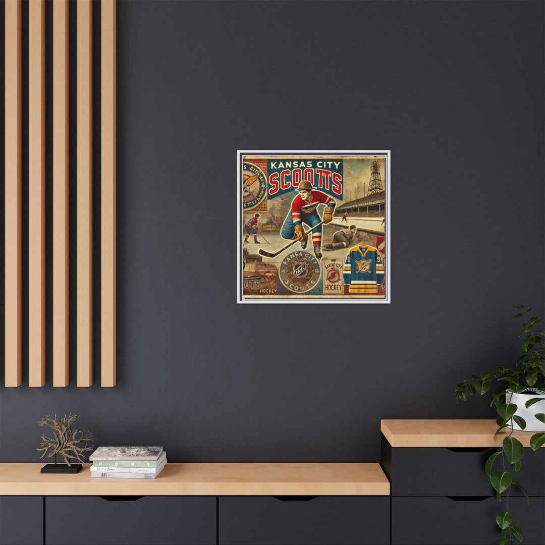 "Vintage Kansas City Scouts  - Matte Canvas, Framed