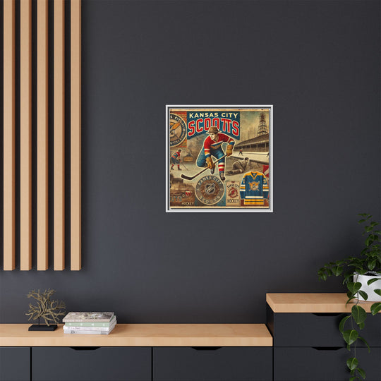 "Vintage Kansas City Scouts  - Matte Canvas, Framed