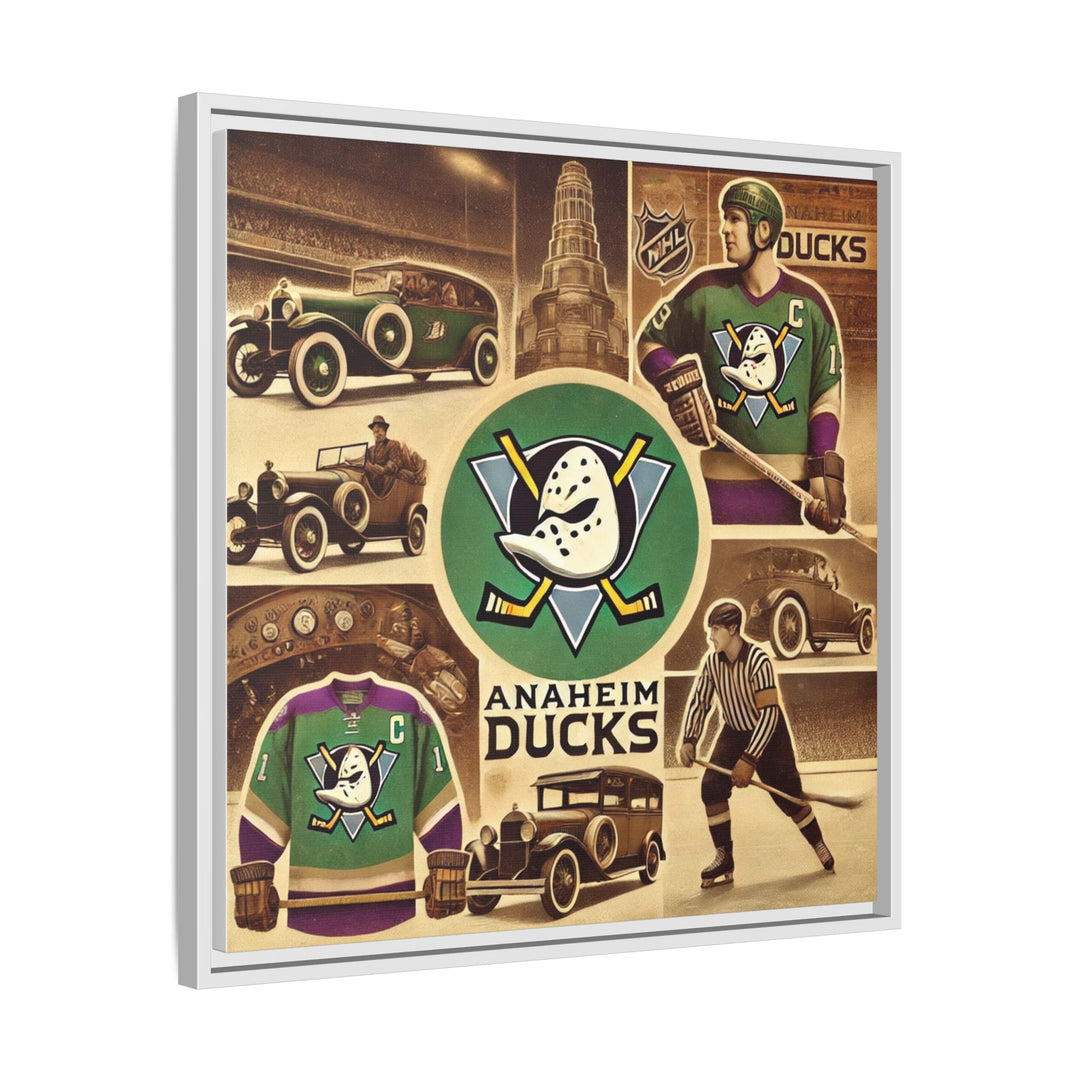 "Vintage Anaheim Ducks"  - Matte Canvas, Framed