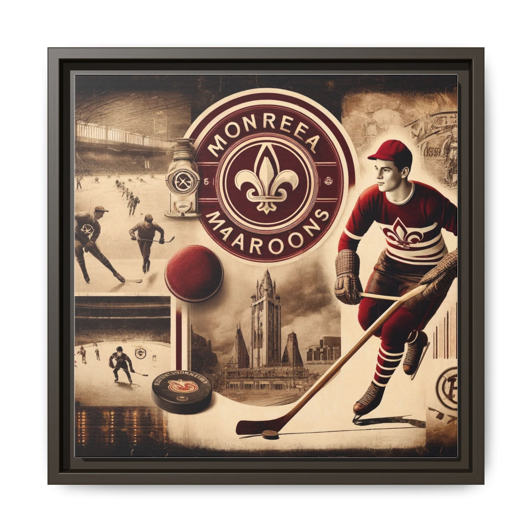 "Vintage Montreal Maroons"  - Matte Canvas, Framed