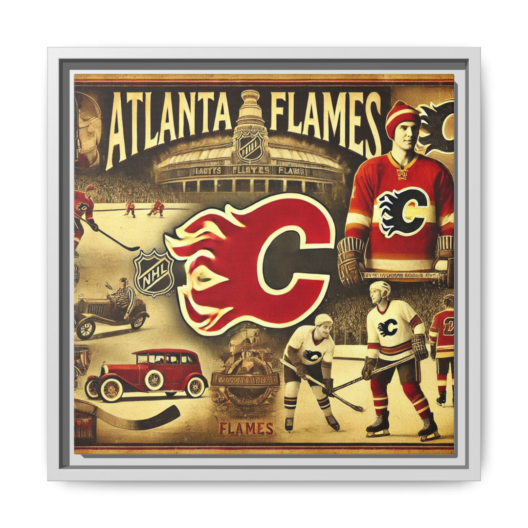 "Vintage Atlanta Flames"  - Matte Canvas, Framed