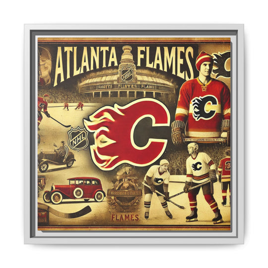 "Vintage Atlanta Flames"  - Matte Canvas, Framed