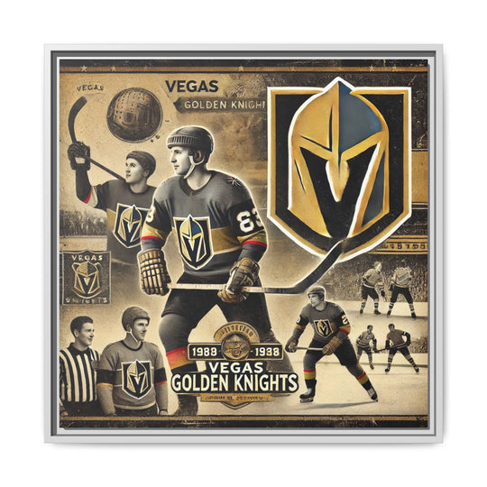 "Vintage Vegas Knights"  - Matte Canvas, Framed