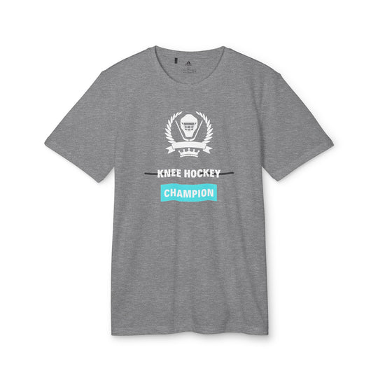 "Knee Hockey Champion" - adidas® Sport T-shirt