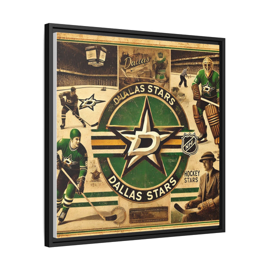 "Vintage Dallas Stars"  - Matte Canvas, Framed