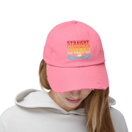 "Straight Out Of The Penalty Box" -  Distressed Cap