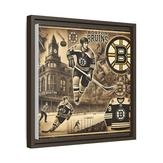 "Vintage Boston Bruins"  - Matte Canvas, Framed