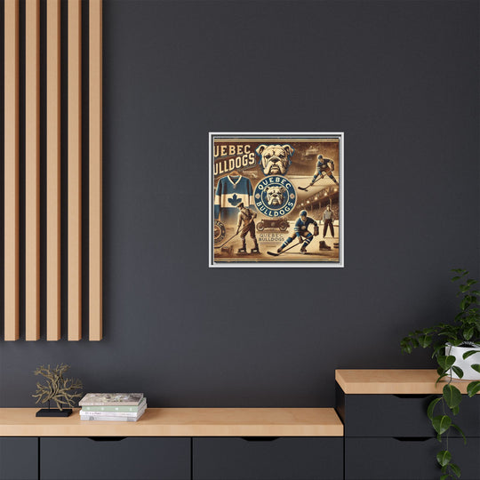 "Vintage Quebec Bulldogs"  - Matte Canvas, Framed