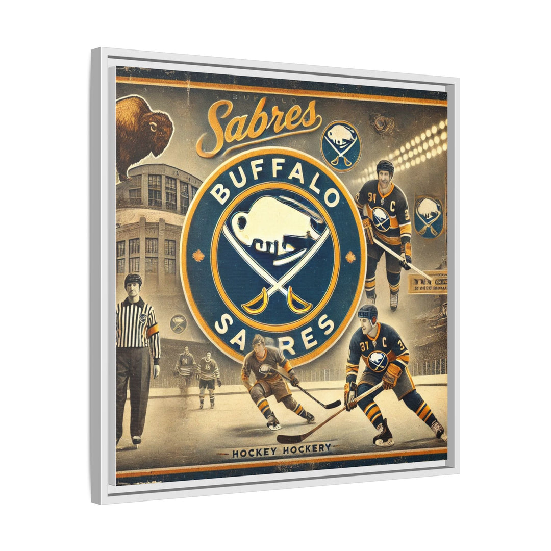 "Vintage Buffalo Sabres"  - Matte Canvas, Framed
