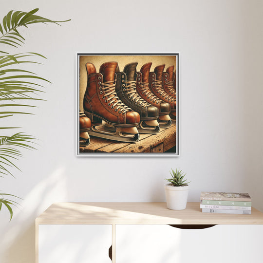 "Vintage Skates"  - Matte Canvas, Framed