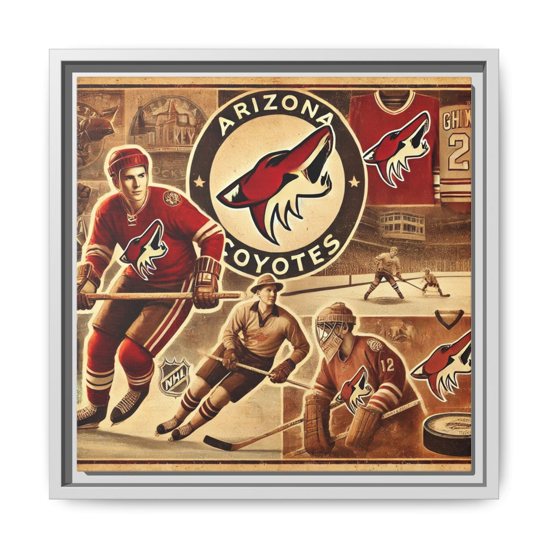 "Vintage Arizona Coyotes"  - Matte Canvas, Framed
