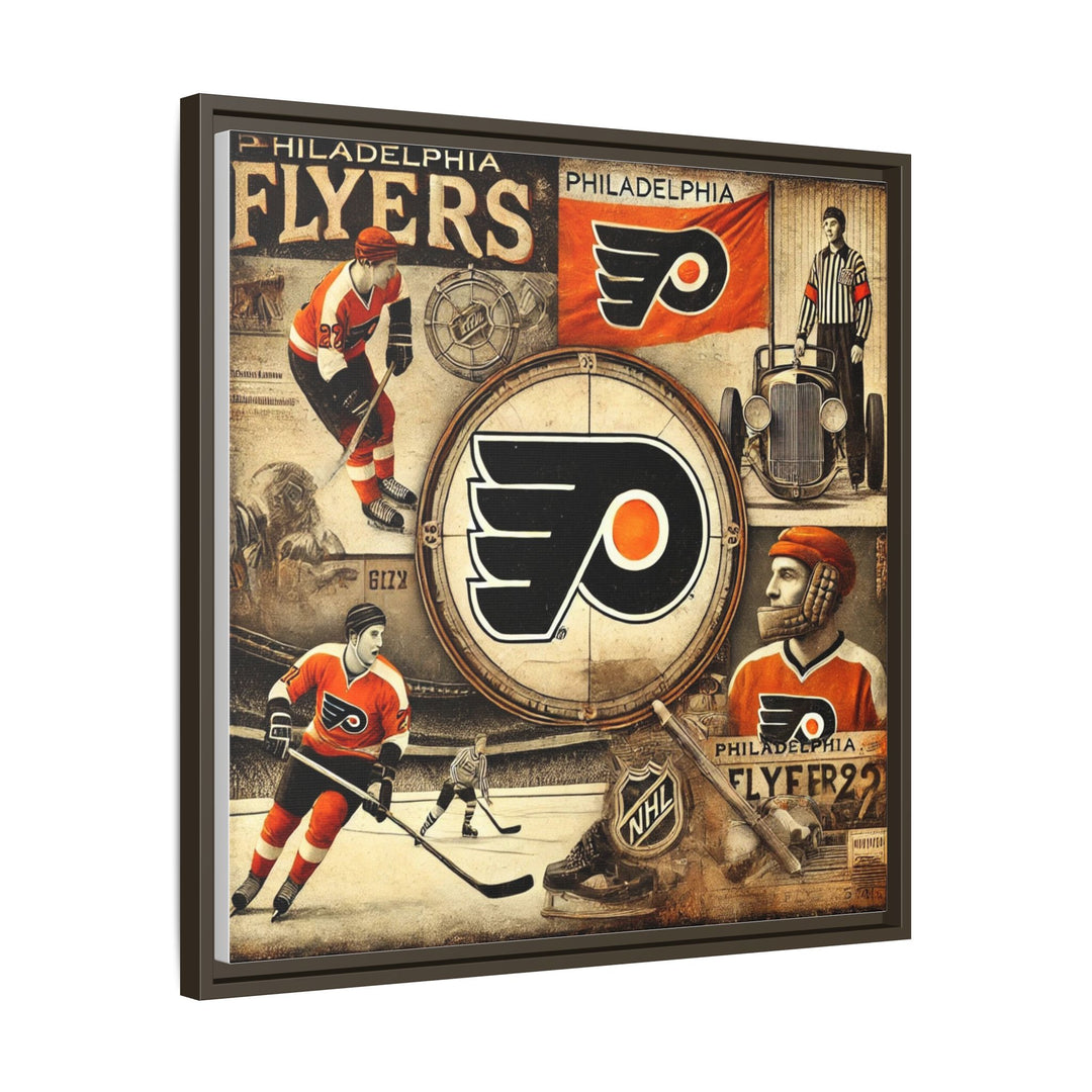 "Vintage Philadelphia Flyers"  - Matte Canvas, Framed