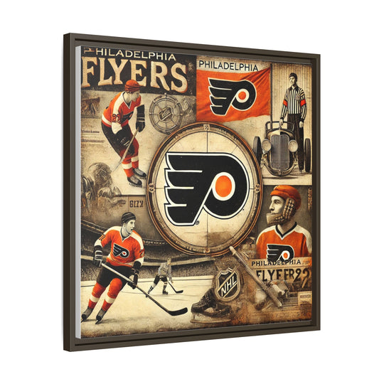 "Vintage Philadelphia Flyers"  - Matte Canvas, Framed