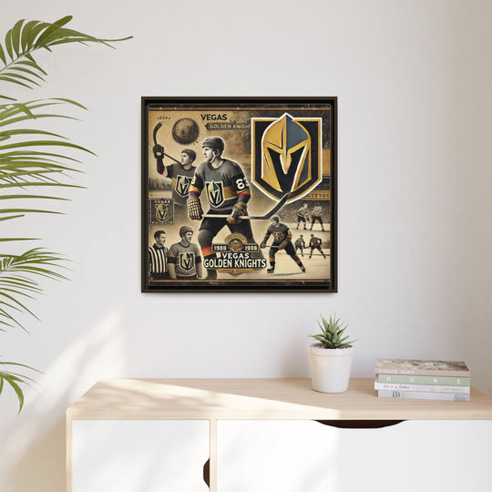 "Vintage Vegas Knights"  - Matte Canvas, Framed