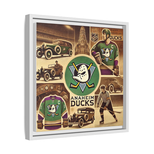 "Vintage Anaheim Ducks"  - Matte Canvas, Framed