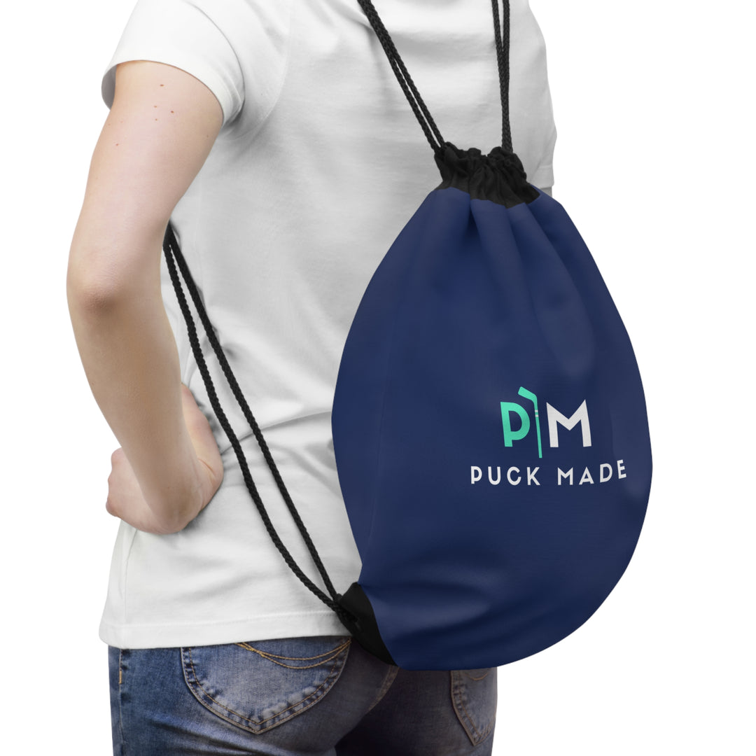 PuckMade - Navy Drawstring Bag