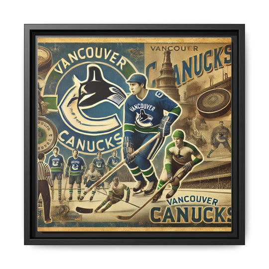 "Vintage Vancouver Canucks"  - Matte Canvas, Framed