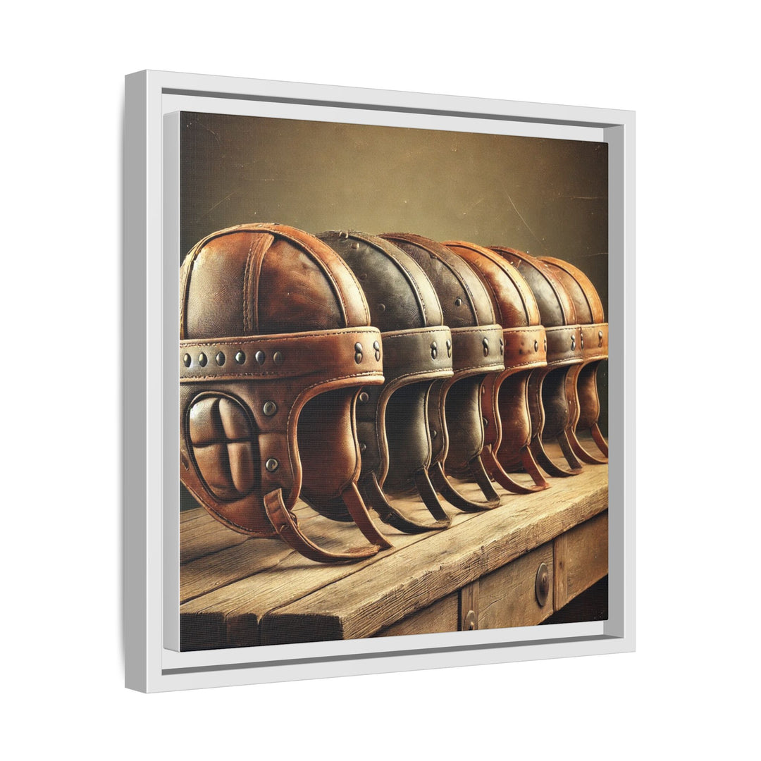 "Vintage Helmets  - Matte Canvas, Framed