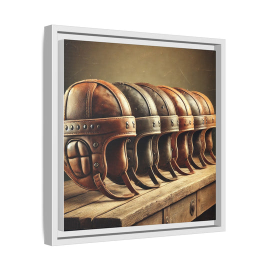 "Vintage Helmets  - Matte Canvas, Framed