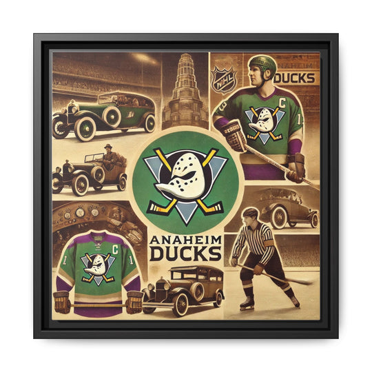 "Vintage Anaheim Ducks"  - Matte Canvas, Framed