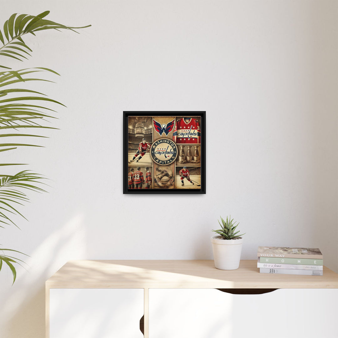 "Vintage Washington Capitals"  - Matte Canvas, Framed