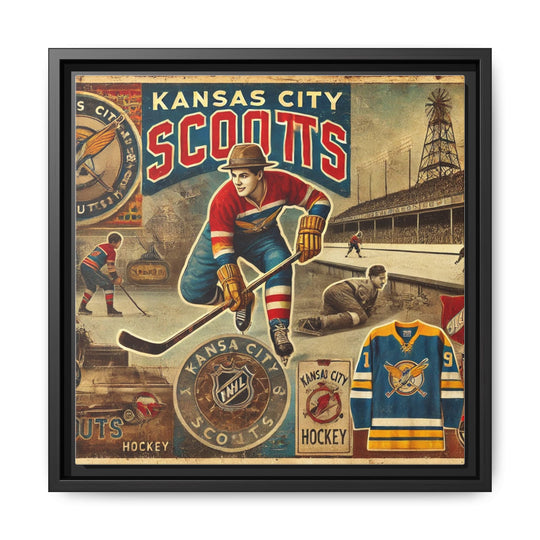 "Vintage Kansas City Scouts  - Matte Canvas, Framed