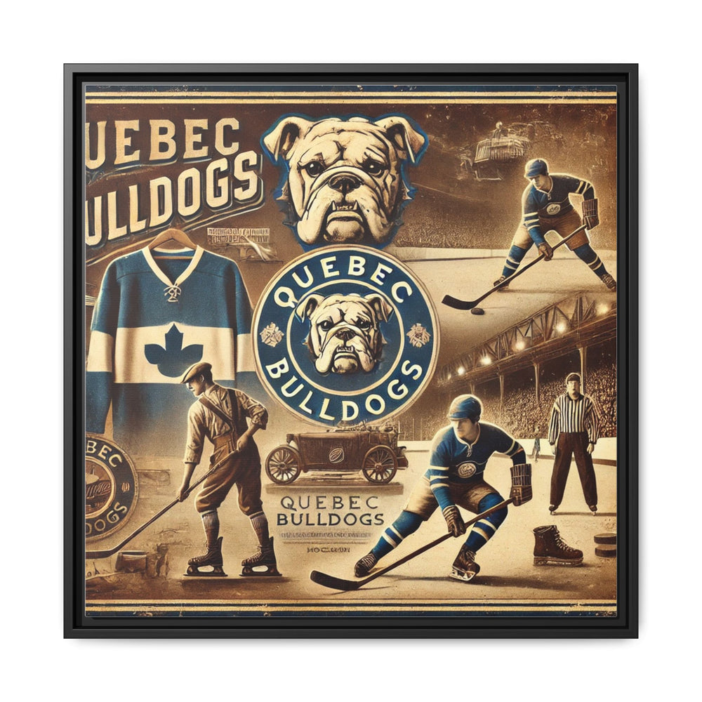 "Vintage Quebec Bulldogs"  - Matte Canvas, Framed