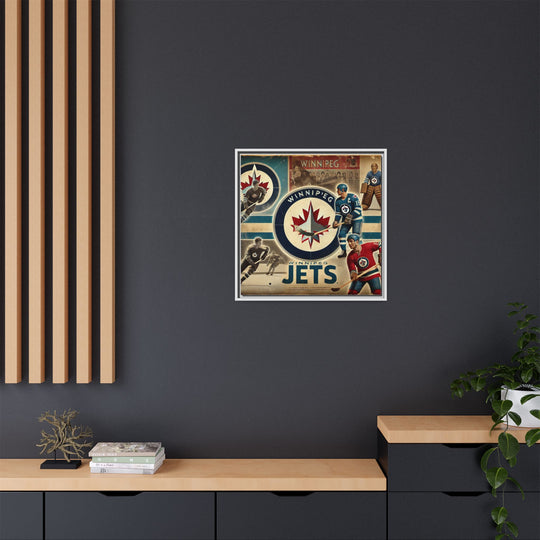 "Vintage Winnipeg Jets"  - Matte Canvas, Framed