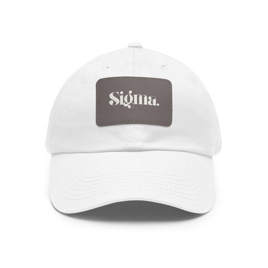 "Bold Sigma" - Leather Patch Cap