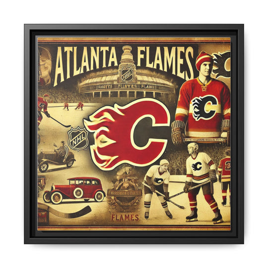 "Vintage Atlanta Flames"  - Matte Canvas, Framed